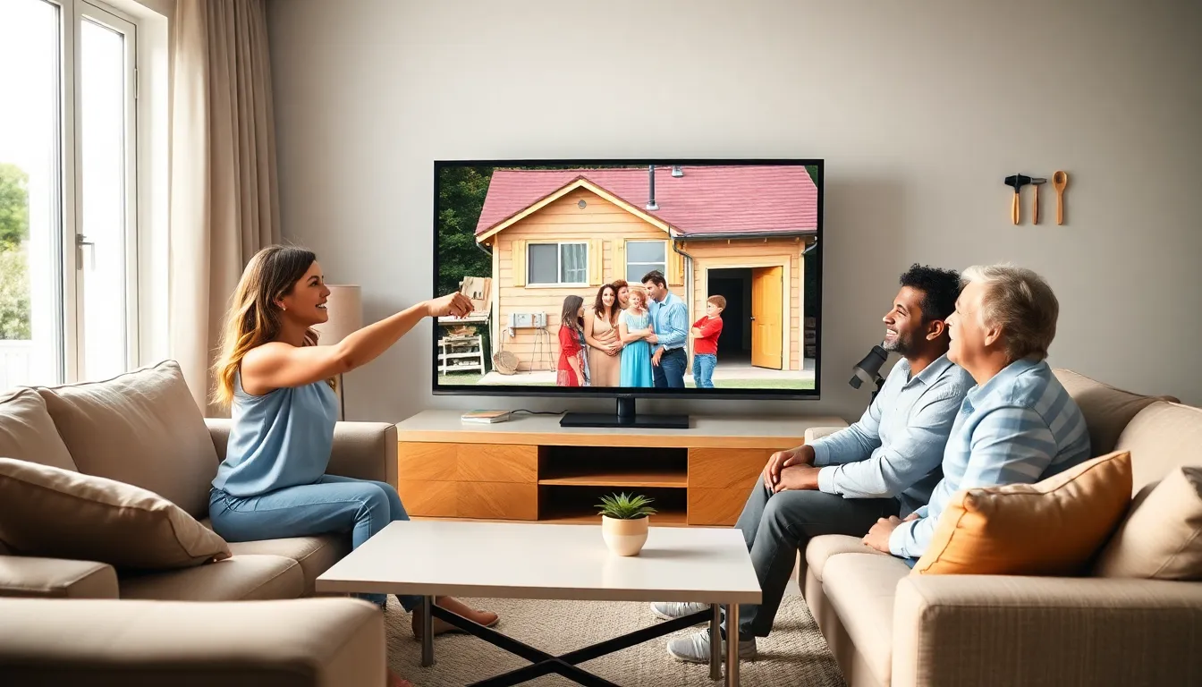 family watching *Home Improvement* in a cozy living room.